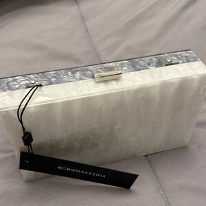 BCBGMaxAzria Marble White Clutch